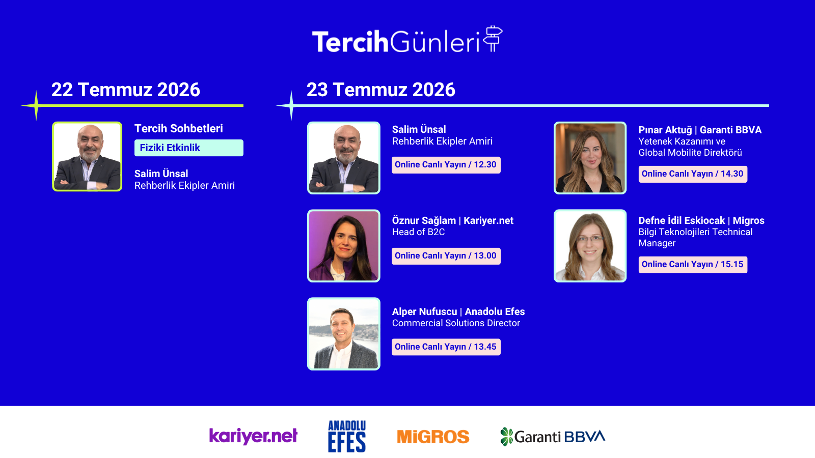 Canlı Yayın Takvimi